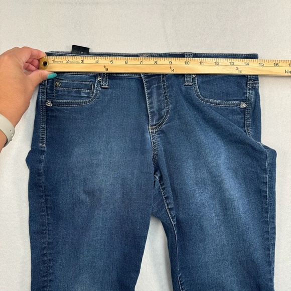 Kut From The Kloth Viv Toothpick Skinny Jeans Womens Size 6 Dark Blue Low Rise - Picture 9 of 14